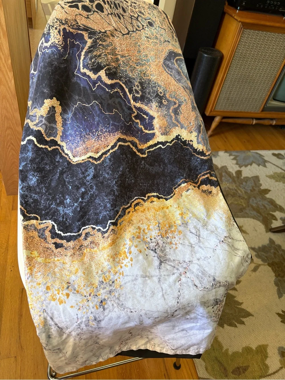 Gold, Black & White Marble Set of 2 Pillow Cases